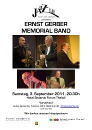 ERNST GERBER MEMORIAL BAND - Jazzclub Thalwil