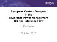 Synopsys - TowerJazz