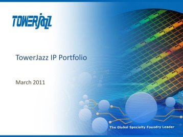 IP Portfolio - TowerJazz