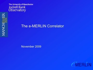 The e-MERLIN Correlator