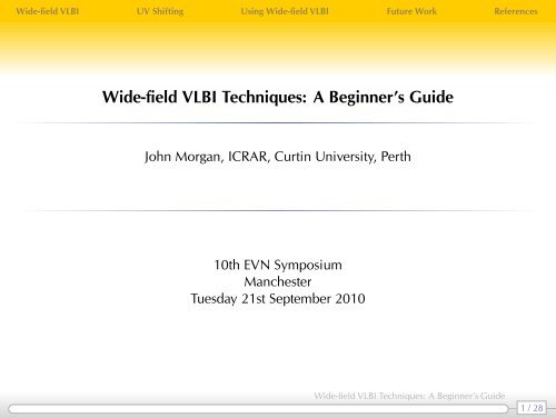 Wide-field VLBI Techniques: A Beginner's Guide