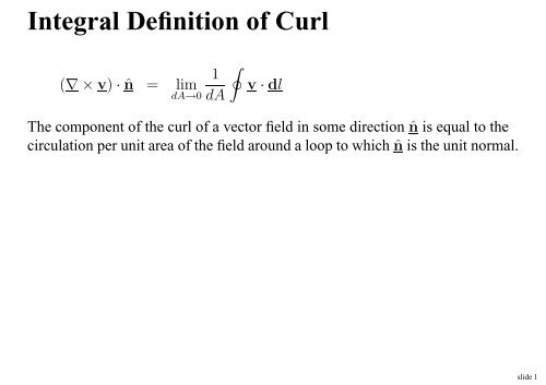 Integral Definition of Curl