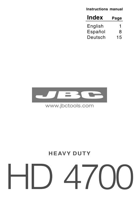 HEAVY DUTY - JBC