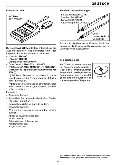 DESOLDERING STATION - JBC