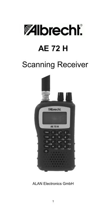 Albrecht AE72H VHF UHF Scanner Manual - TextFiles.com