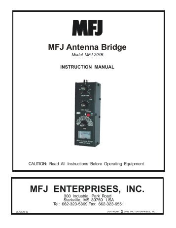 MFJ ENTERPRISES, INC.