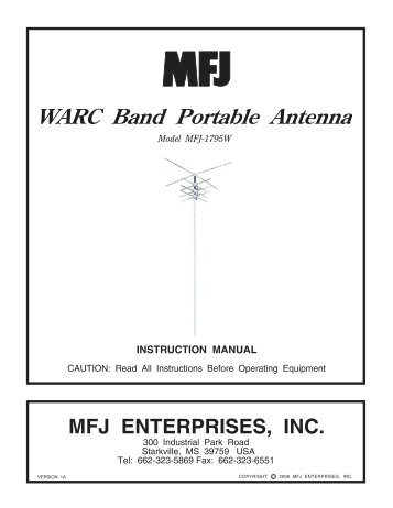 WARC Band Portable Antenna