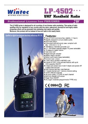 Wintec LP-4502 E PMR446 Handfunkgerät - Thiecom