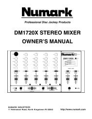 DM1720X STEREO MIXER OWNER'S MANUAL