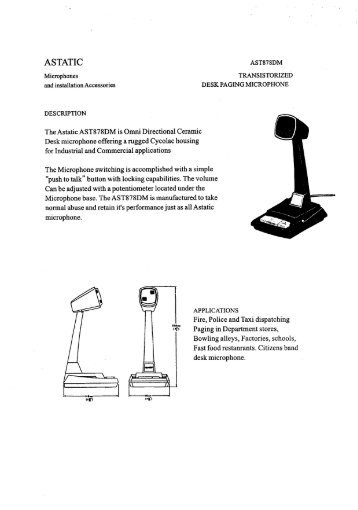 Astatic 878DM Microphone.pdf - Service Docs