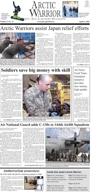 Arctic Warriors assist Japan relief efforts - Joint Base Elmendorf ...