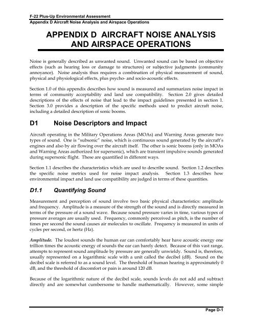 F-22 Plus-Up Environmental Assessment - Joint Base Elmendorf ...