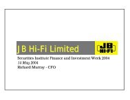 JB Hi-Fi Limited