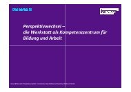 die Werkstatt als Kompetenzzentrum fÃ¼r Bildung und Arbeit