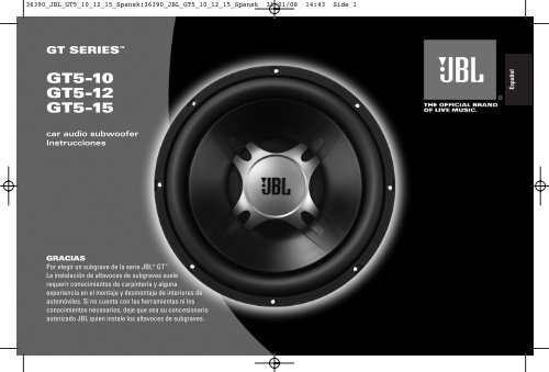 GT5-10 GT5-12 GT5-15 - JBL.com