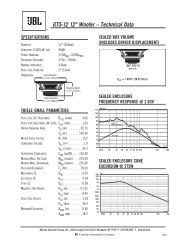 GTO1214 12&quot; Woofer – Technical Data - JBL.com