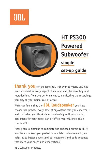 HT PS300 Powered Subwoofer
