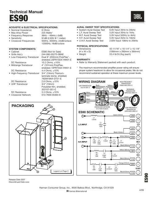 Technical Sheet - JBL