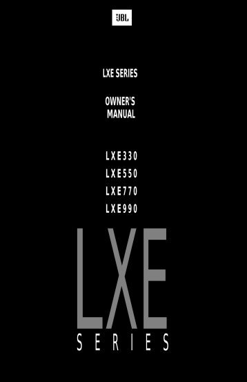 LXE owners manual - JBL.com