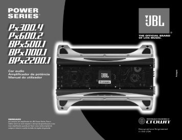 Car audio Amplificador de potência Manual do utilizador - JBL