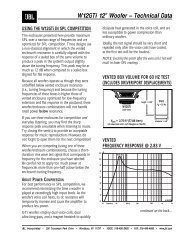 P1220D 12\u0026quot; Woofer – Technical Data 