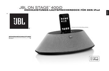 JBL ON STAGE™* 400iD - JBL.com