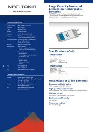 Large Capacity laminated Lithium ion Rechargeable Batteries ...