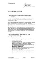 Entscheidungstechnik.pdf - Jansen Beratung & Training / Executive ...