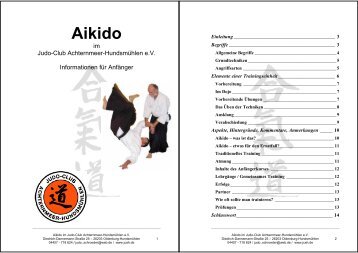 Aikido fÃ¼r AnfÃ¤nger - Judo-Club Achternmeer-HundsmÃ¼hlen eV
