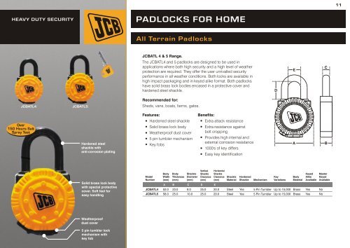 JCB Padlocks