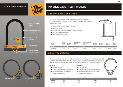 JCB Padlocks