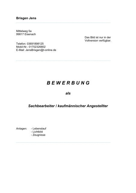 Bewerbung