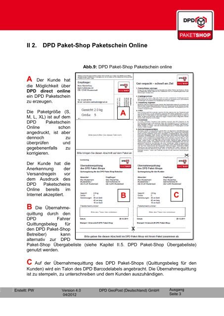 DPD Paket-Shop Handbuch