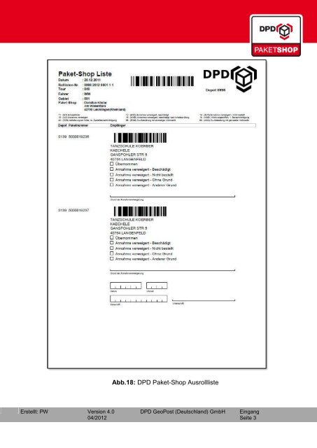 DPD Paket-Shop Handbuch