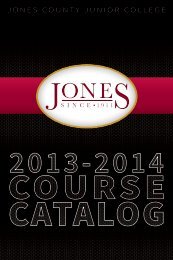 College Catalog - Jones County Junior College