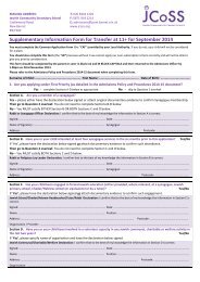 download SIF form here - Jewish Community Secondary School