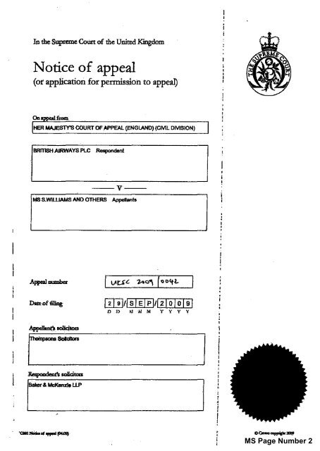 UKSC and JCPC electronic bundle sample - The Supreme Court