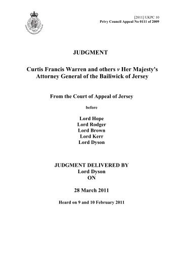 [2011] UKPC 10 - Judicial Committee of the Privy Council