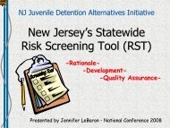 New Jersey's Statewide Risk Screening Tool - JDAI Helpdesk