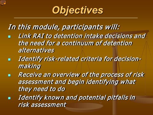 Detention Risk Screening Instruments - JDAI Helpdesk