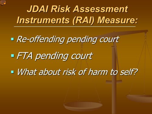 Detention Risk Screening Instruments - JDAI Helpdesk