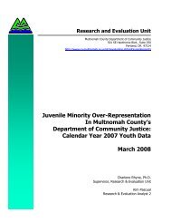 Multnomah County OR Juvenile Minority Over ... - JDAI Helpdesk