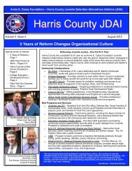 Harris County TX August 2012 Newsletter - JDAI Helpdesk