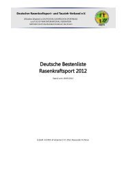 Deutsche Bestenliste Rasenkraftsport 2012 - DRTV