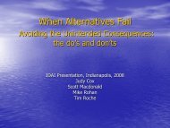 When Well-Intended Alternatives Fail: Avoiding the ... - JDAI Helpdesk