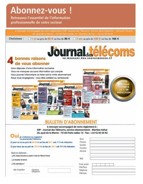 tÃ©lÃ©charger - Le Journal Des TÃ©lÃ©coms