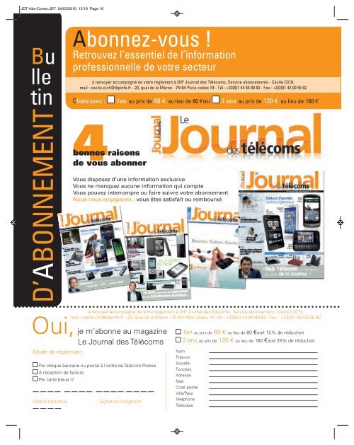 TÃ©lÃ©charger - Le Journal Des TÃ©lÃ©coms