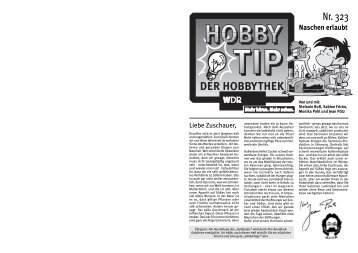 Hobbytipp 323 - Naschen erlaubt - Jean-Pütz-Produkte GmbH