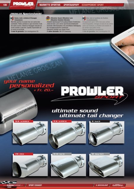 Applications Prowler Sport Exhaust 2013 (PDF, 1.5 MB)