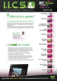 Want to be a speaker? - JEC Composites